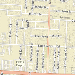 Lake Worth Corridor Florida Street Map