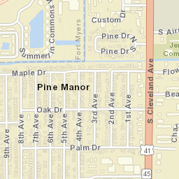 Pine Manor Florida Street Map