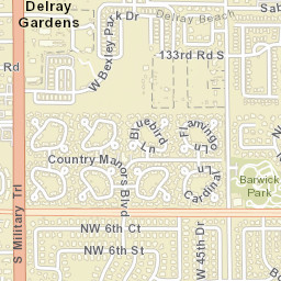 Delray Gardens Florida Street Map