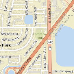 Pompano Park Florida Street Map