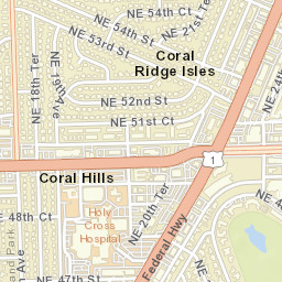 Coral Ridge Isles Florida Street Map