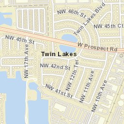 Twin Lakes Florida Street Map