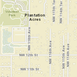 Plantation Acres Florida Street Map