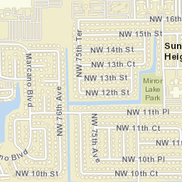 Sunrise Heights Florida Street Map