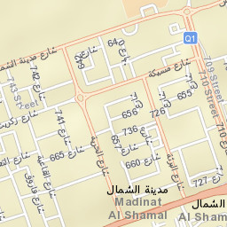 Madīnat ash Shamāl Street Map