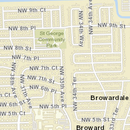 Browardale Florida Street Map