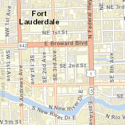 Fort Lauderdale Florida Street Map