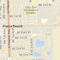 Dania Beach Florida Street Map