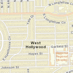 West Hollywood Florida Street Map