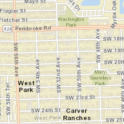 Carver Ranches Florida Street Map