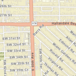 Miami Gardens Florida Street Map