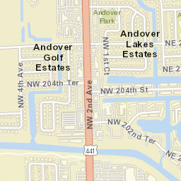 Andover Golf Estates Florida Street Map