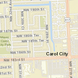 Carol City Florida Street Map