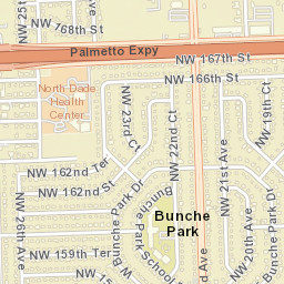 Bunche Park Florida Street Map
