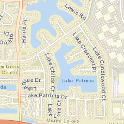 Miami Lakes Florida Street Map