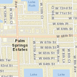 Palm Springs Estates Florida Street Map