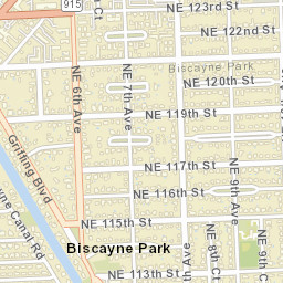 Biscayne Park Florida Street Map