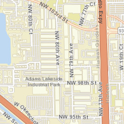 Hialeah Gardens Florida Street Map