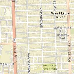 West Little River Florida Street Map