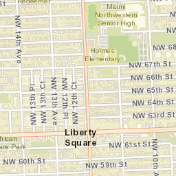 Liberty Square Florida Street Map