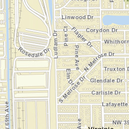 Virginia Gardens Florida Street Map