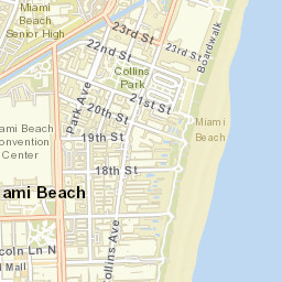 Miami Beach Florida Street Map
