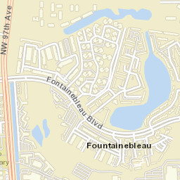 Fountainbleau Florida Street Map