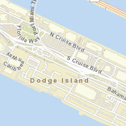 Port of Miami Florida Street Map