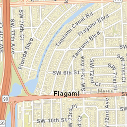 Flagami Florida Street Map