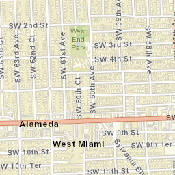 West Miami Florida Street Map