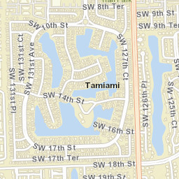 Tamiami Florida Street Map