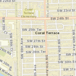 Coral Terrace Florida Street Map
