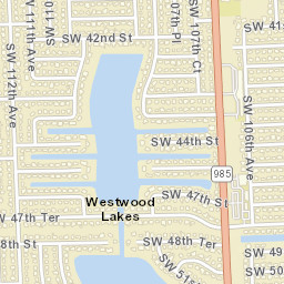Westwood Lake Florida Street Map