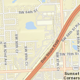 Sunset Corners Florida Street Map