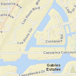 Gables Estates Florida Street Map
