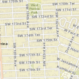 West Perrine Florida Street Map