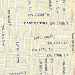 East Perrine Florida Street Map