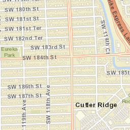 South Miami Heights Florida Street Map