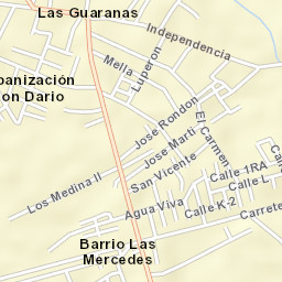 Las Guáranas Street Map