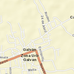 Galván Street Map