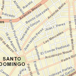 Santo Domingo Street Map