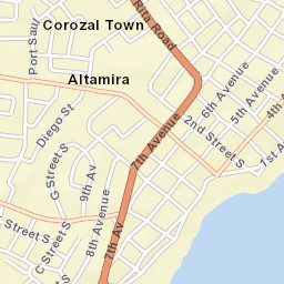 Corozal Street Map