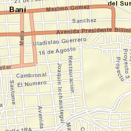 Baní Street Map