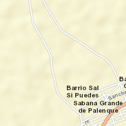 Sabana Grande de Palenque Street Map