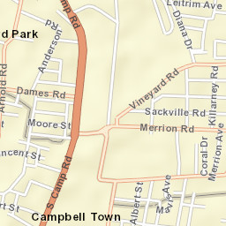 Campbell Town Street Map