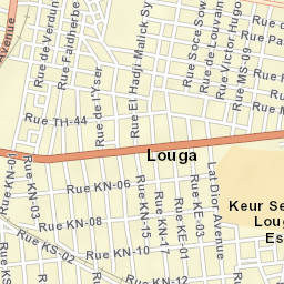 Louga Street Map