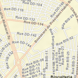 Dakar Department Street Map