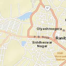 Ranibennur Street Map