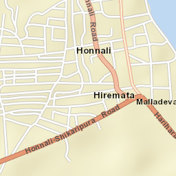 Honnali Street Map