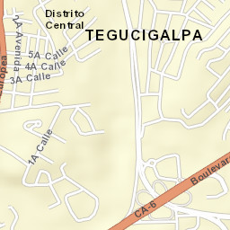 Tegucigalpa Street Map